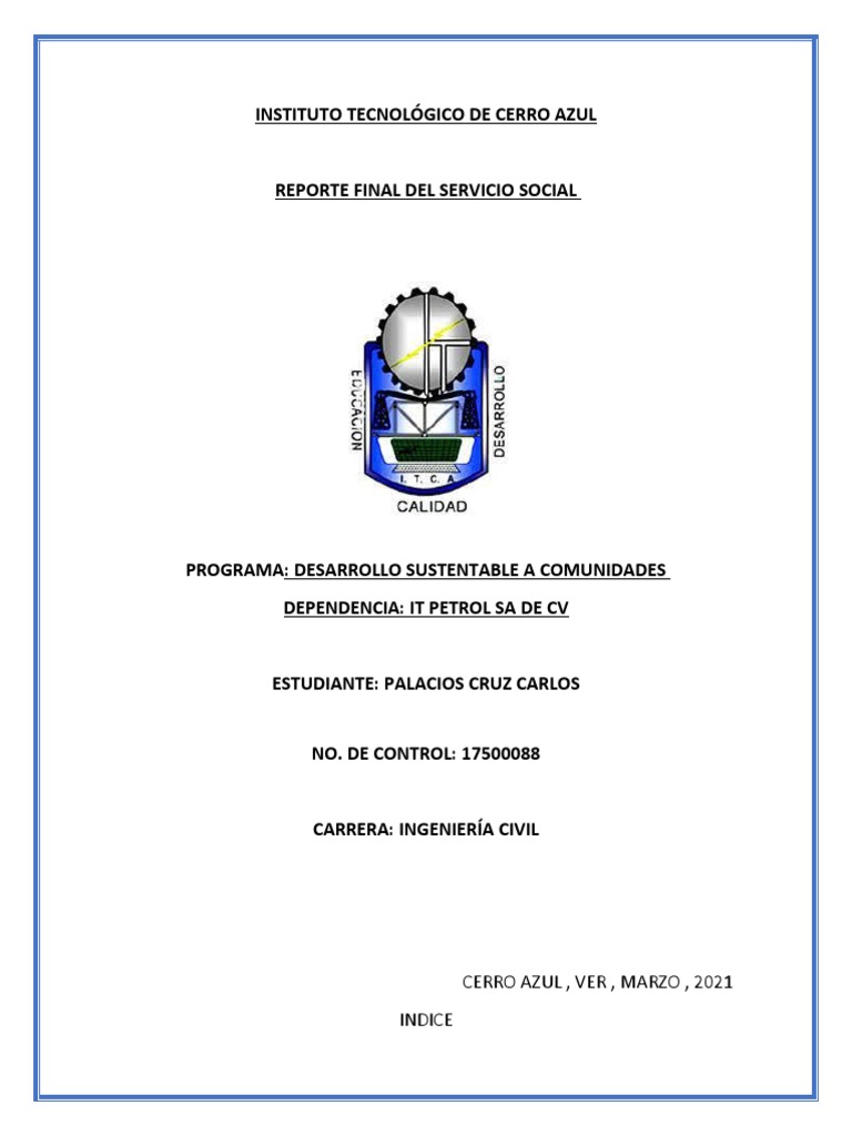 Informe Final de Servicio Social 2021 | PDF