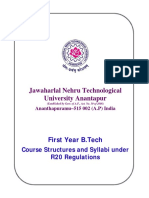 JNTUA R20 B.Tech CSE Course Structure 2020 21.