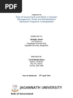 Download Bangladesh  Role of Government and NGOs in Disaster Management Relief and Rehabilitation Operation Programs by Rakib Hasan SN54543514 doc pdf