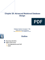 Chapter 28: Advanced Relational Database Design: Database System Concepts, 7 Ed