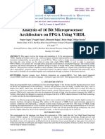 Analysis of 16 Bit Microprocessor Architecture On FPGA Using VHDL
