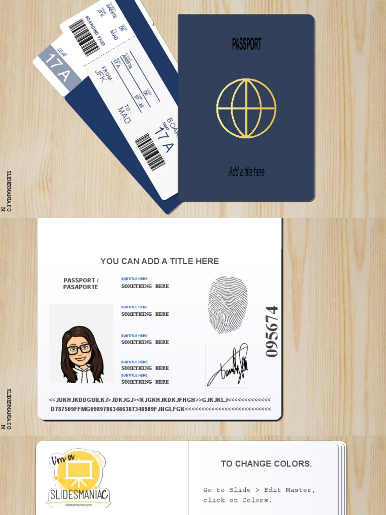 Passport Template SlidesMania PDF Computing