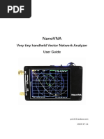 Nanovna: Very Tiny Handheld Vector Network Analyzer User Guide