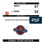 Villanova Syracuse: Final Statistics