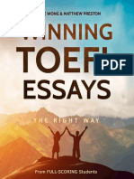 Winning TOEFL Essays The Right Way - Real Essay Examples From Real Full-Scoring TOEFL Students