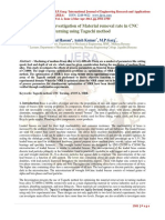 Experimental Investigation of Material Removal Rate in CNC Turning Using Taguchi Method