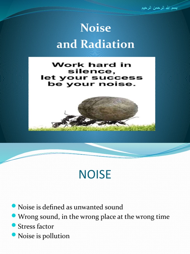 Noise and Radiation PDF Noise Hearing Loss