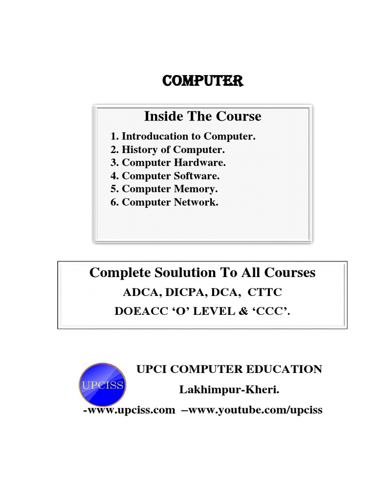 Computer Basic Fundamental | PDF | Random Access Memory | Byte