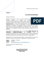 Carta de Intensiones Al Gobernador de Trinidad 300518