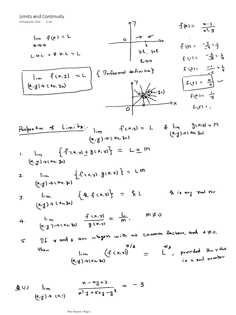 Limits and Continuity | PDF