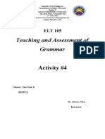 Teaching and Assessment of Grammar: Activity #4