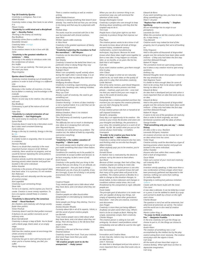 Creativity Pdf Creativity