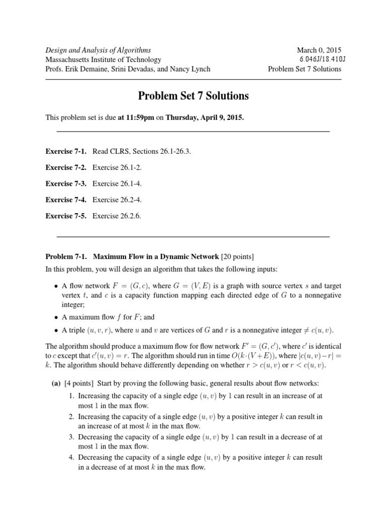 Problem Set 7 Solutions | PDF | Theoretical Computer Science | Discrete ...