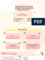 PENYERAPAN GARAM MINERAL PADA BAGIAN PERMUKAAN