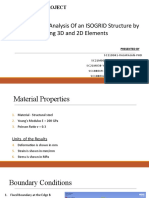 Finite Element Analysis of An ISOGRID Structure by Using 3D and 2D Elements