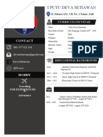 CURRICULUM VITAE I Putu Deva Setiawan