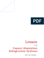 Vapour Absorption Refrigeration Systems: Lesson