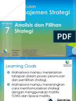 Analisis Dan Pilihan Strategi