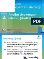Analisa Lingkungan Internal (Audit Internal)