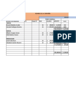 Nomina de sueldos de empresa con detalles de percepciones y deducciones para empleados de ventas y producción