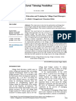 Jurnal Teknologi Pendidikan: Optimization of HR Education and Training For Village Fund Managers