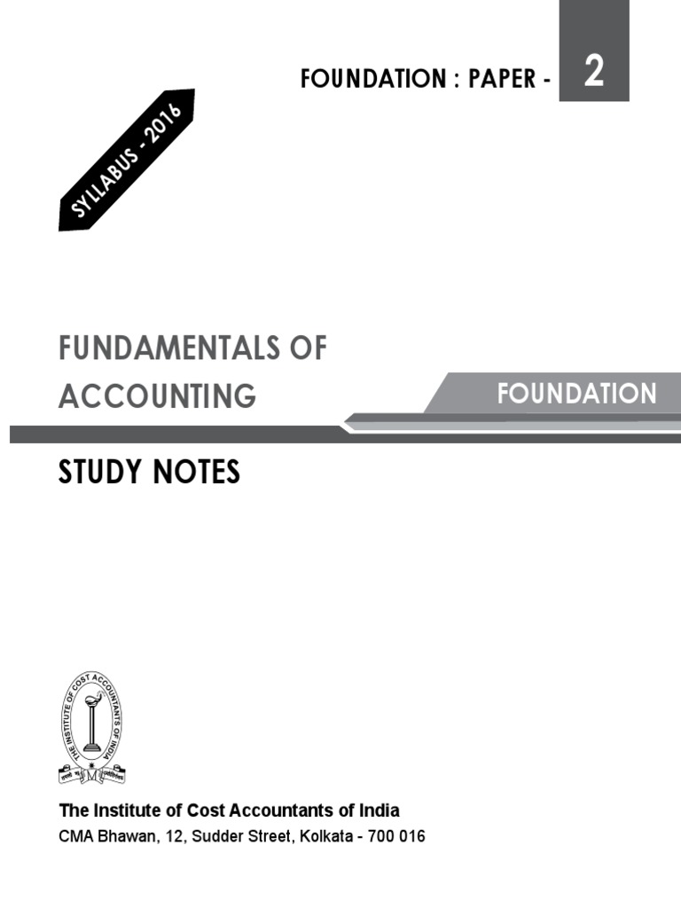 Paper 2 Study Material | PDF | Bookkeeping | Working Capital