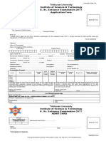 Institute of Science & Technology B. Sc. Entrance Examination 2077 Application Form