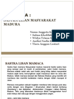 Sastra Lisan Masyarakat Madura Kel.3