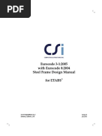 Eurocode 3-1:2005 With Eurocode 8:2004 Steel Frame Design Manual For ETABS