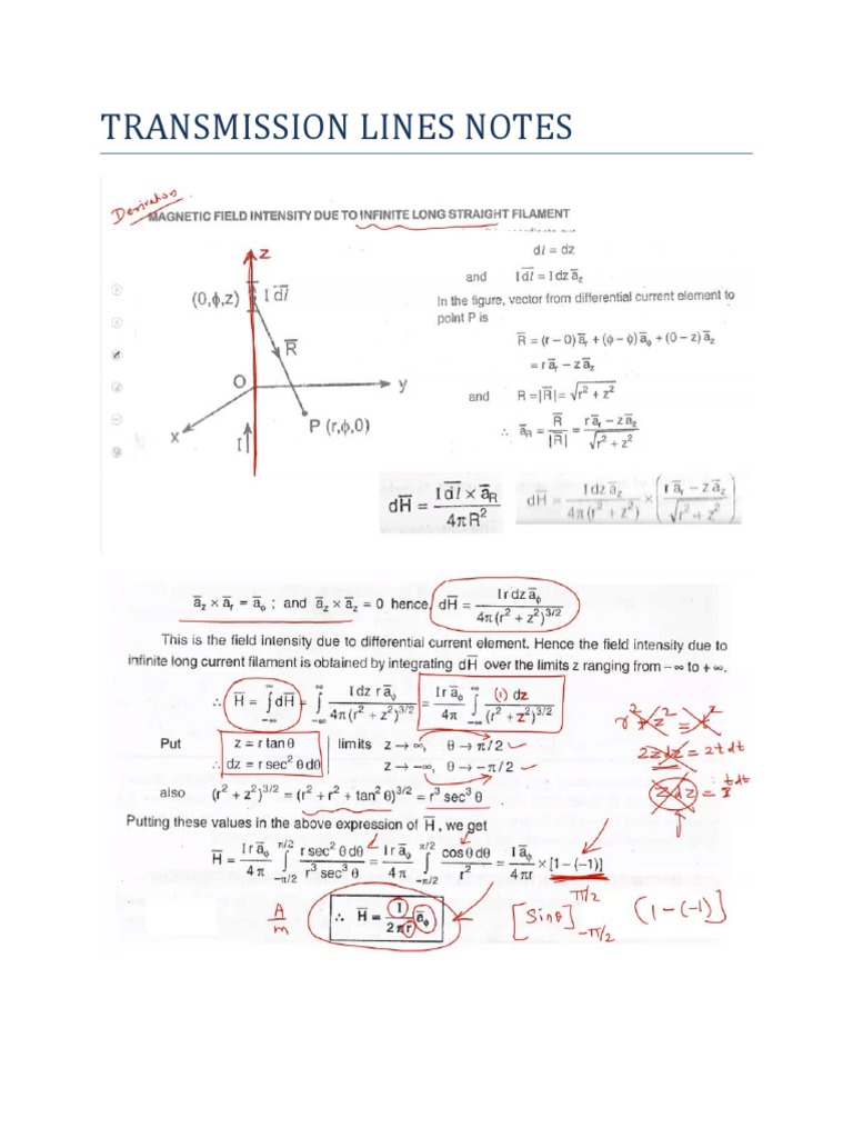 Transmission Lines Notes | PDF