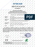 CABLE CE Certificat