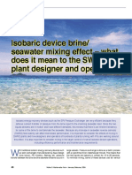Isobaric Device Brine/ Seawater Mixing Effect - What Does It Mean To The SWRO Plant Designer and Operator?