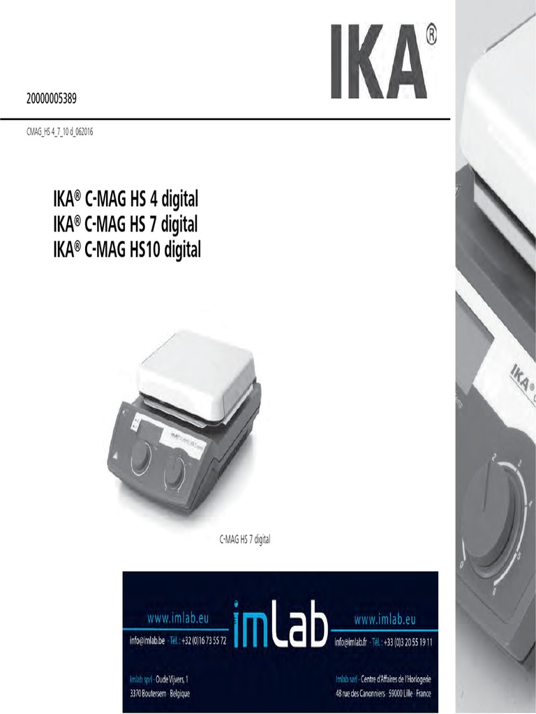 Manual en C MAG HS4 Digital HS7 Digital HS10 Digital Ika Imlab PDF