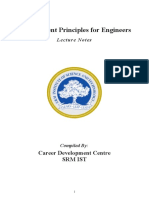 Management Principles For Engineers: Career Development Centre SRM Ist