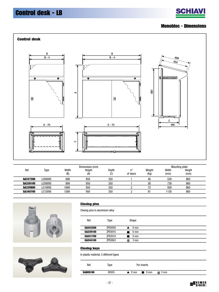 Control Desk and Mounting Plate Dimensions | PDF | Technology & Engineering