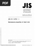 JIS B 1052 (1998) Mechanical Properties of Steel Nuts