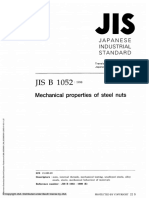 JIS B 1052 (1998) Mechanical Properties of Steel Nuts