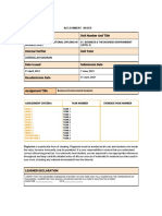 Qualification Unit Number and Title: Assignment Brief