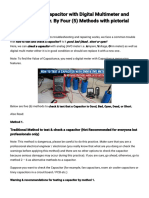 How To Check A Capacitor With Digital Multimeter and Analog AVO Meter. by Four (5) Methods With Pictorial View