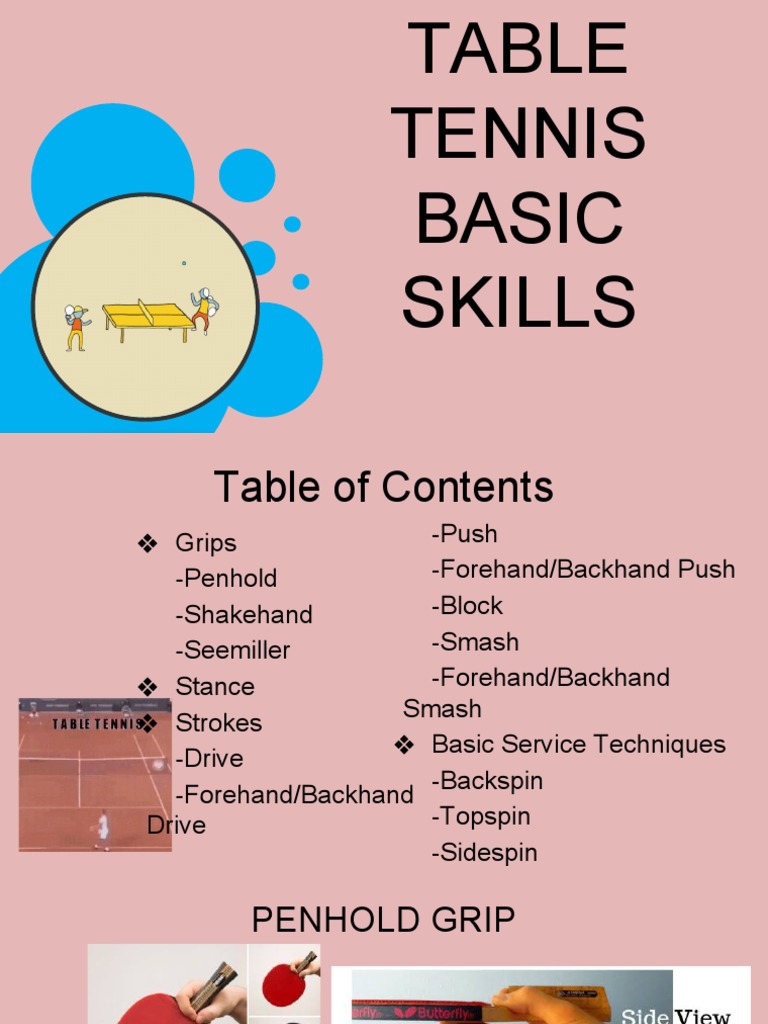 Table Tennis Basic Skills PDF