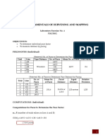 Ge 135 - Fundamentals of Surveying and Mapping: Laboratory Exercise No. 1 Pacing