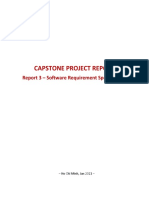 Capstone Project Report: Report 3 - Software Requirement Specification