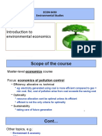 Topic 1: Introduction To Environmental Economics