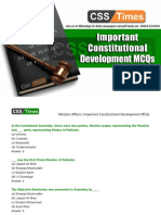 Constitutional Development MCQs