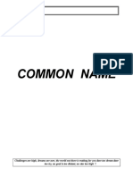 Class XI (All) Common Name Sheet 33.07.2018