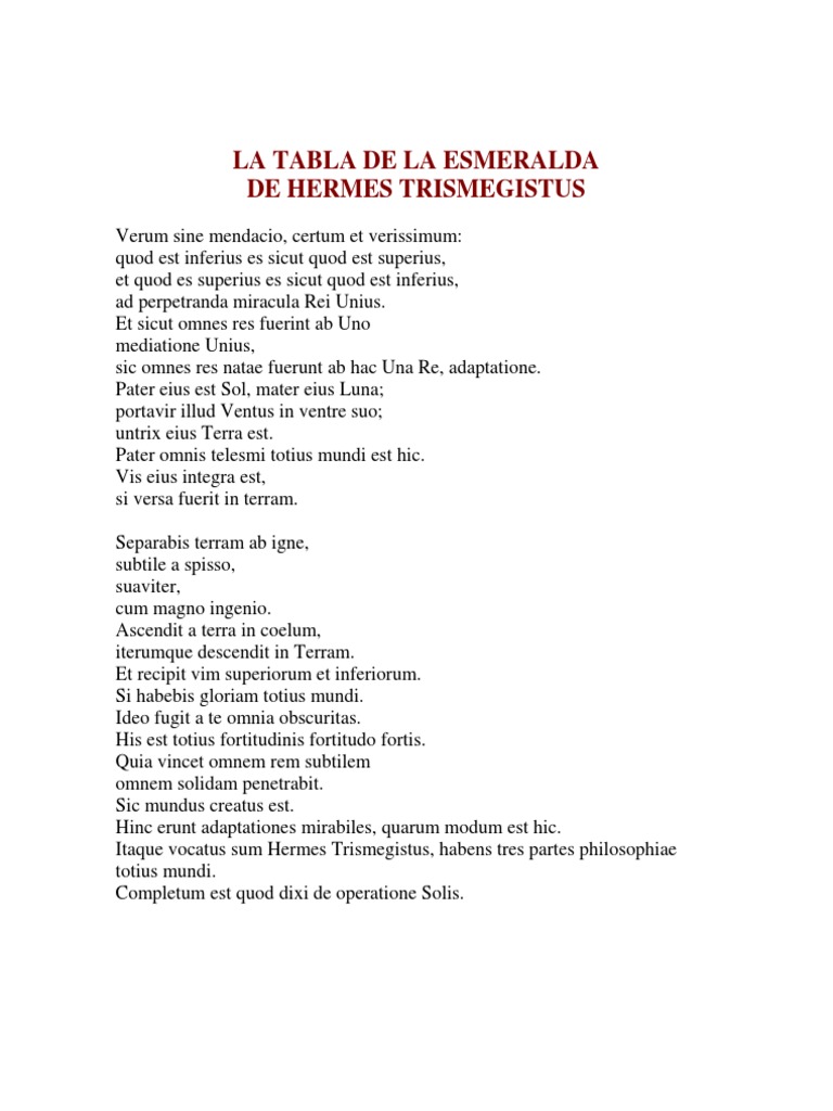 La Tabla de La Esmeralda PDF