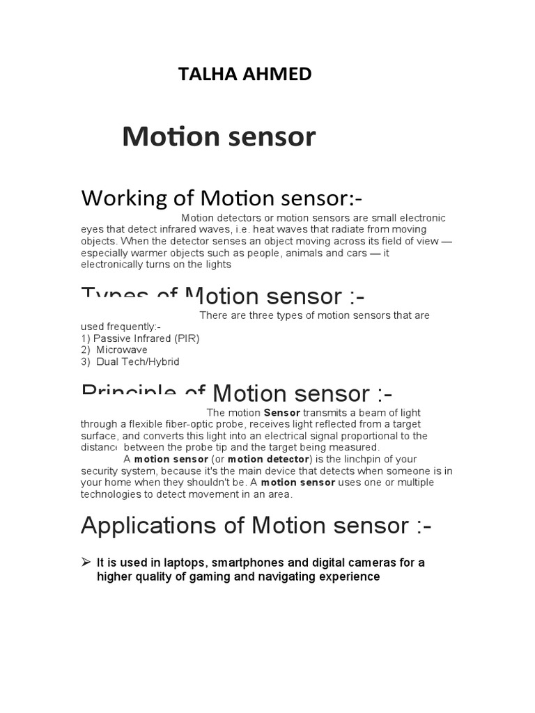 Motion Sensor PDF