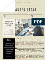 Semanada Legal - Vol. I - 08 de Abril de 2021, em PDF