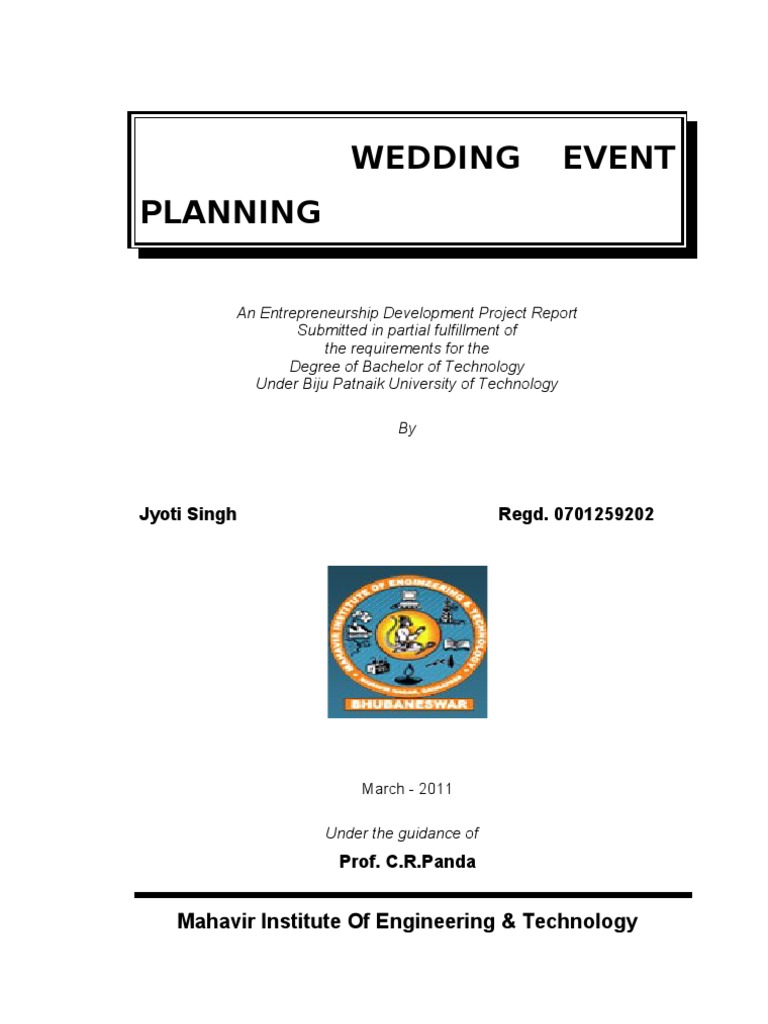 Wedding Event Planning Overview | PDF | Wedding | Marketing Strategy