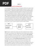 Meaning of Computerized Accounting System: Unit - I